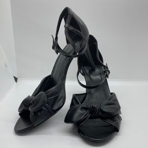 Michael Kors Women’s Black Leather Strap Heel/Pump/Sandal- Size 9.